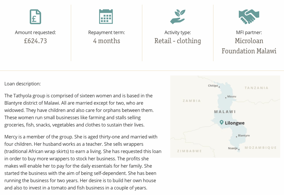 Micro-financing entrepreneurs